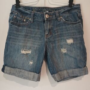 LC Lauren Conrad Blue Denim Shorts Sz 4